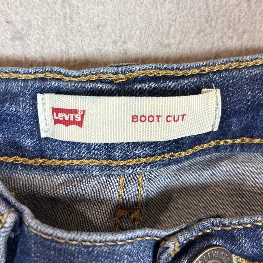Youth Levi's Boot Cut Blue Jeans Size 10 Reg with Adjustable waist